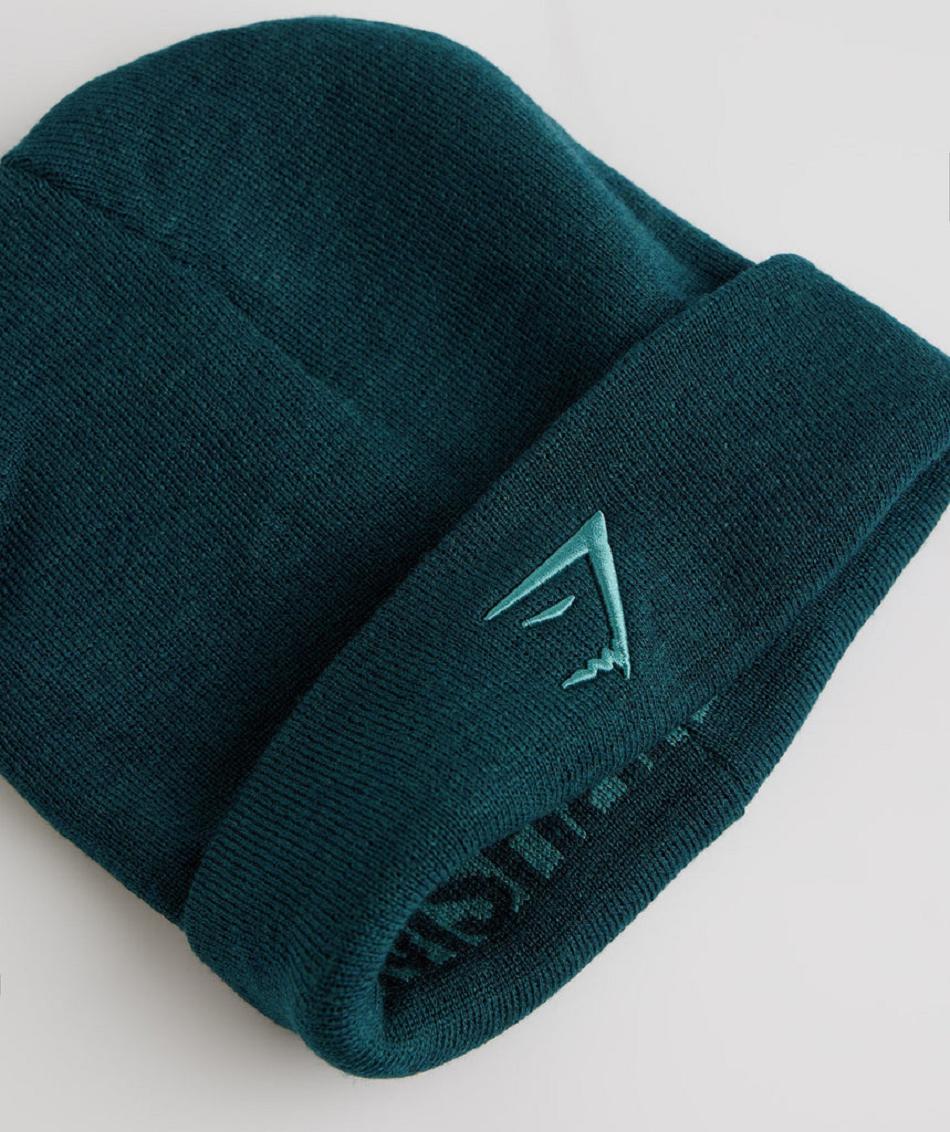 Sombreros Gymshark Reversable Jacquard Beanie Accessories Turquesa Azules | MX_2851MQZ