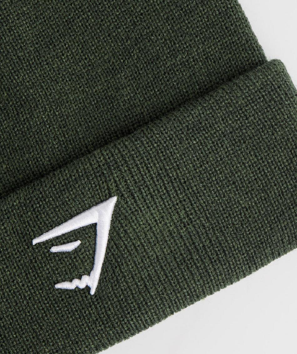 Sombreros Gymshark Sharkhead Beanie Accessories Verde Oliva | MX_2848VRW