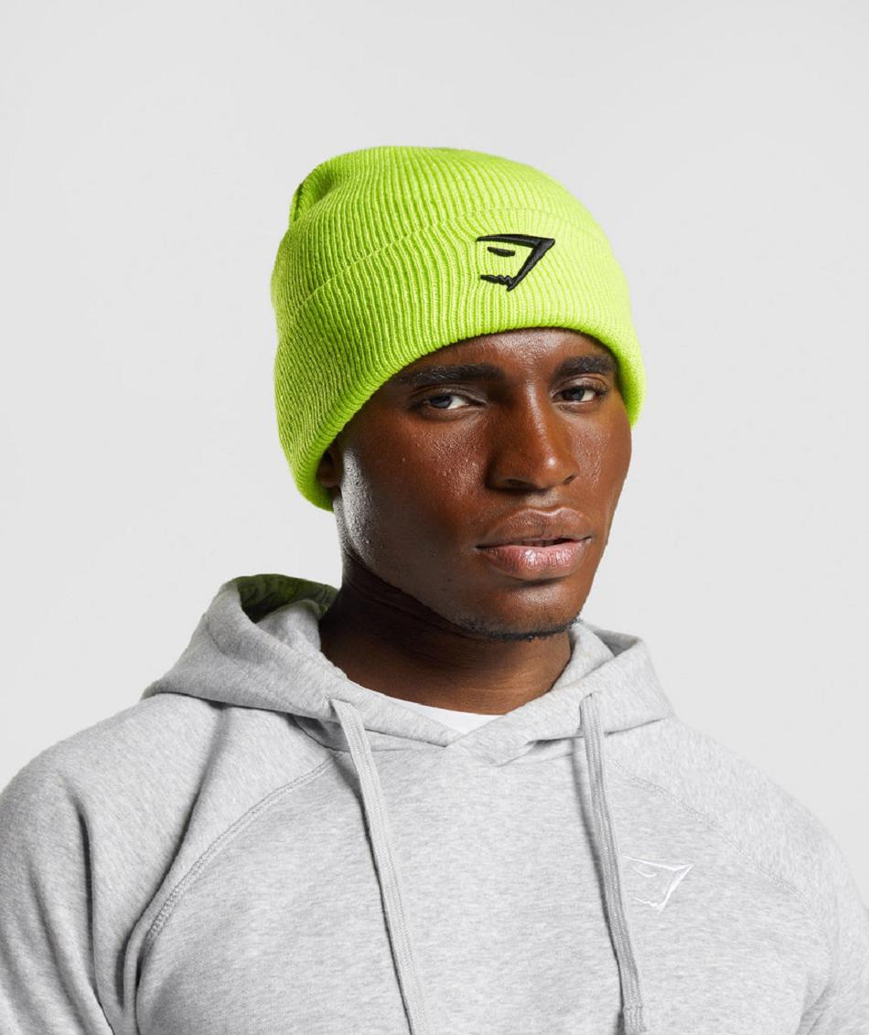 Sombreros Gymshark Sharkhead Beanie Mujer Verdes | MX_4951DFM