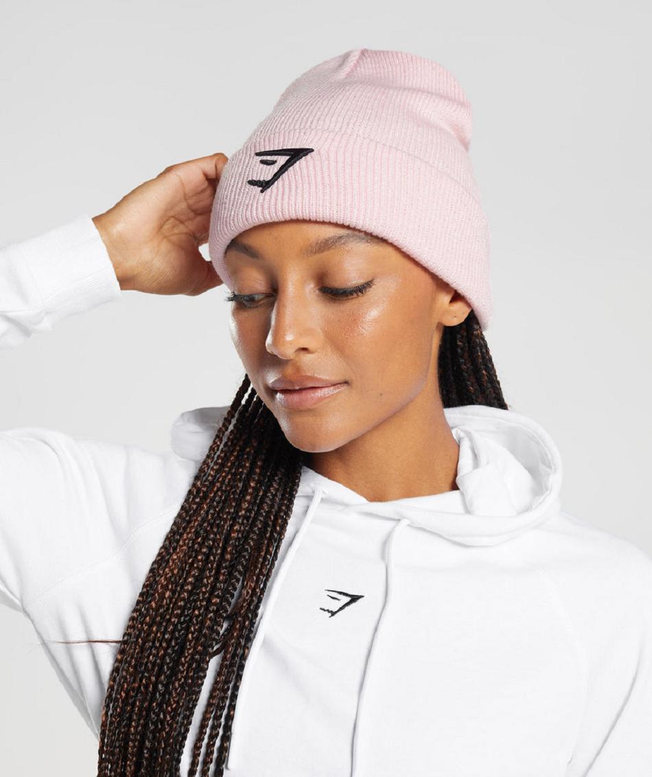 Sombreros Gymshark Sharkhead Beanie Mujer Rosas | MX_4956AHK