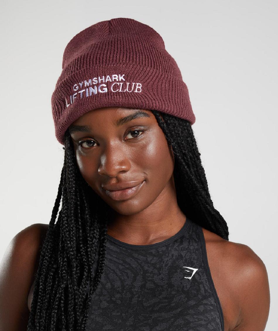 Sombreros Gymshark Social Club Beanie Mujer Rosas Marrom | MX_4946MQZ