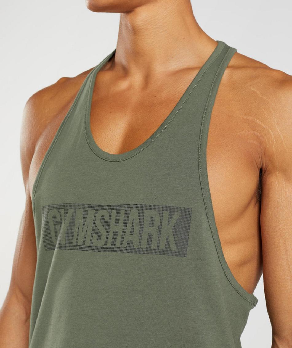 Stringers Gymshark Block Hombre Verde Oliva | MX_3339JPQ