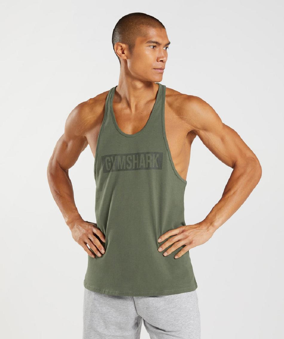 Stringers Gymshark Block Hombre Verde Oliva | MX_3339JPQ