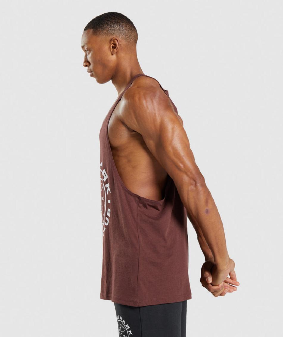 Stringers Gymshark Legacy Hombre Rosas Marrom | MX_3315ZUT