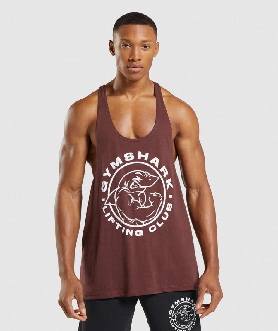 Stringers Gymshark Legacy Hombre Rosas Marrom | MX_3315ZUT