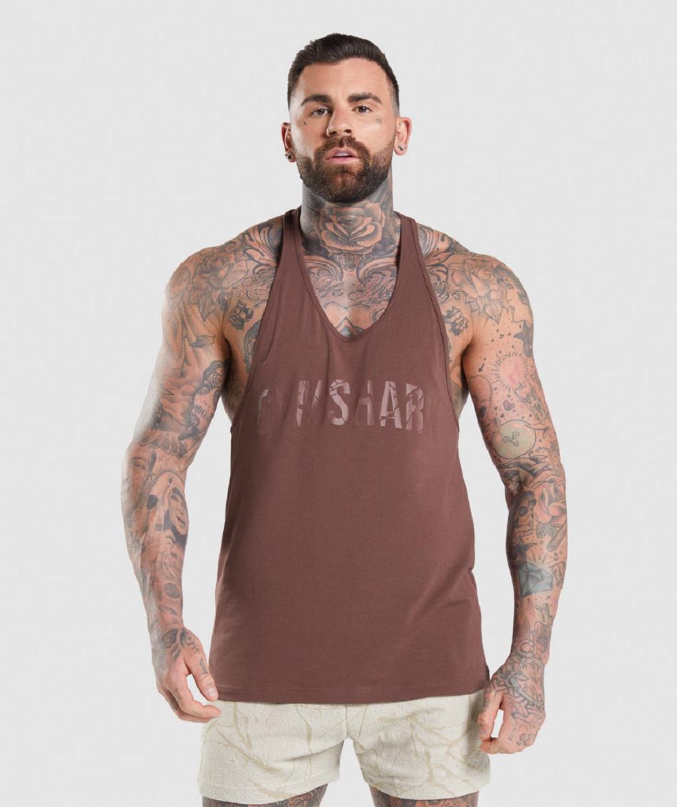 Stringers Gymshark Power Hombre Rosas Marrom | MX_3320NWY