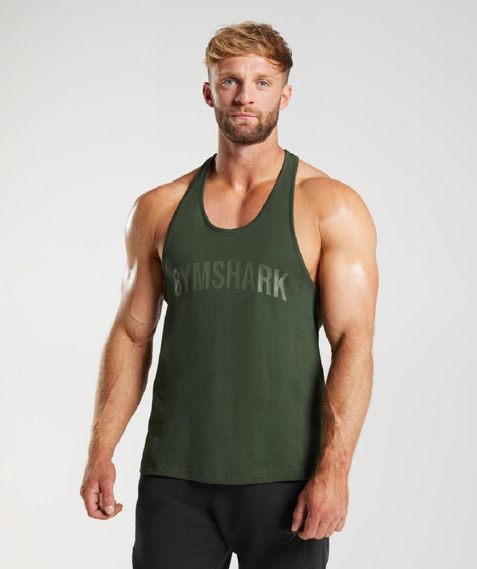 Stringers Gymshark Power Hombre Verde Oliva | MX_3345VRW