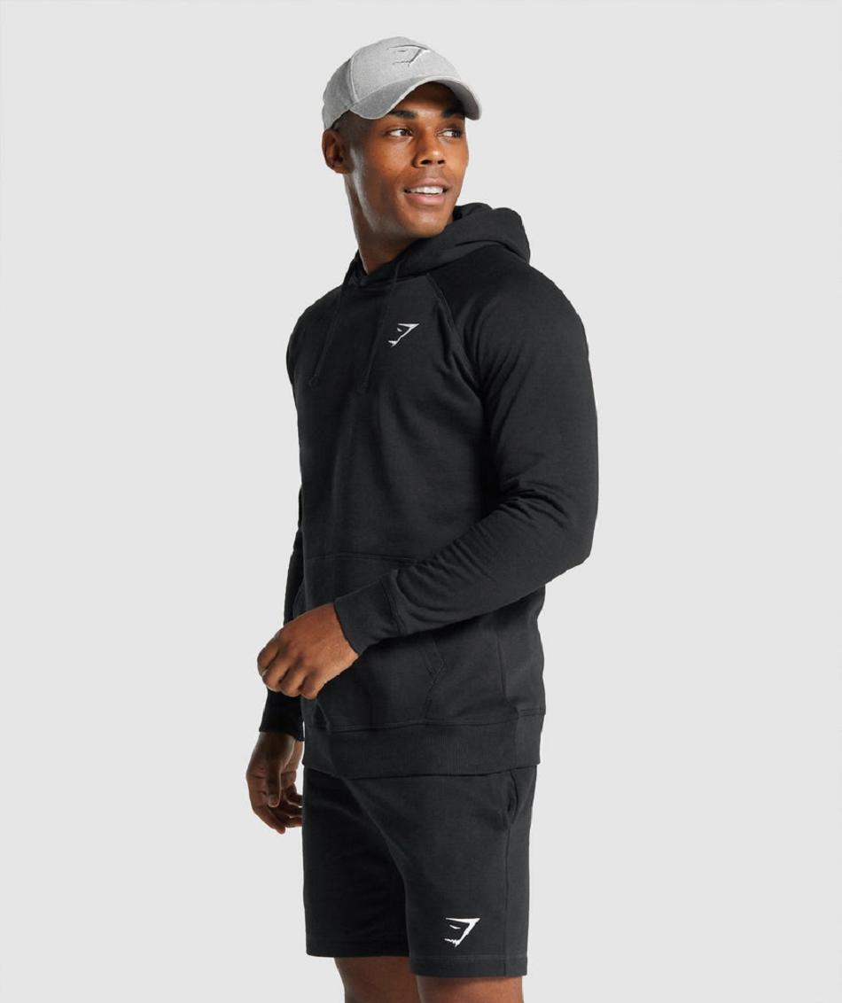 Sudadera Con Capucha Gymshark Crest Hombre Negros | MX_3477FDN