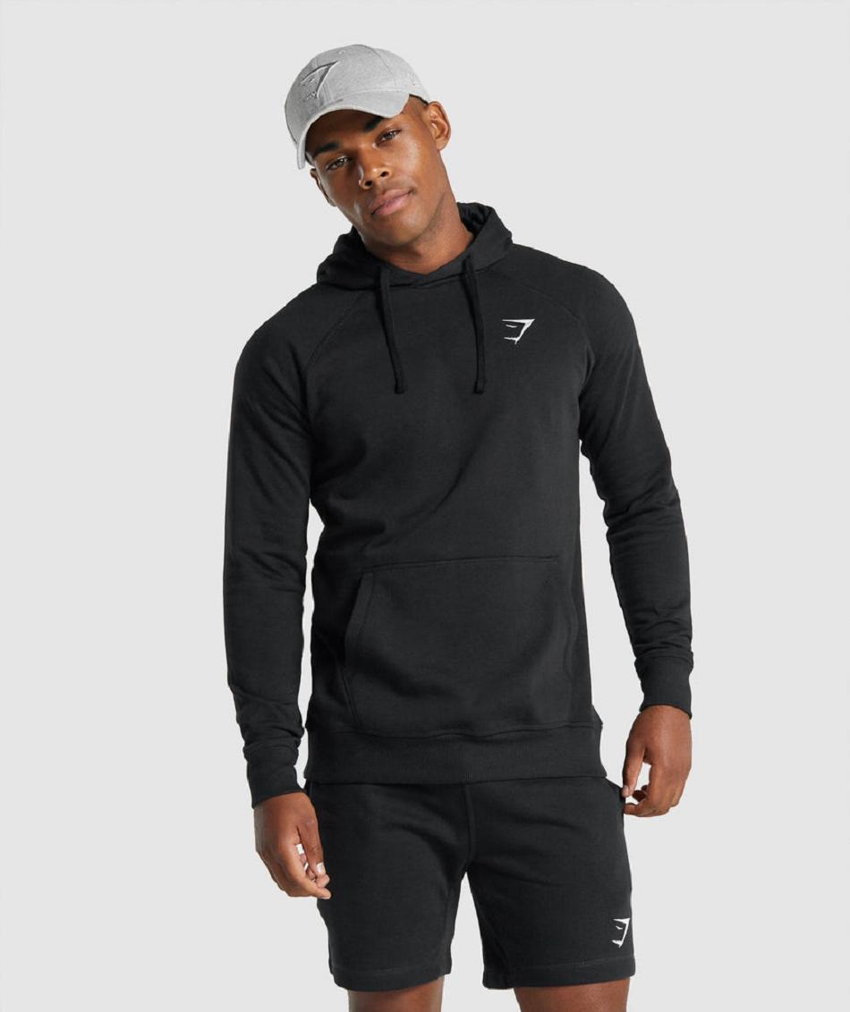 Sudadera Con Capucha Gymshark Crest Hombre Negros | MX_3477FDN