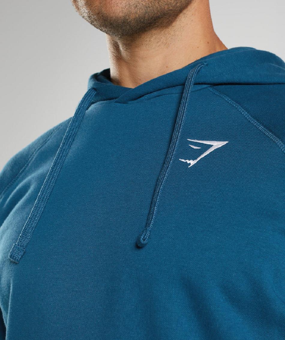 Sudadera Con Capucha Gymshark Crest Hombre Azules | MX_3489LIS