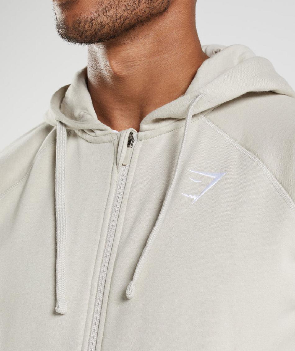 Sudadera Con Capucha Gymshark Crest Zip Up Hombre Grises | MX_3494BEX