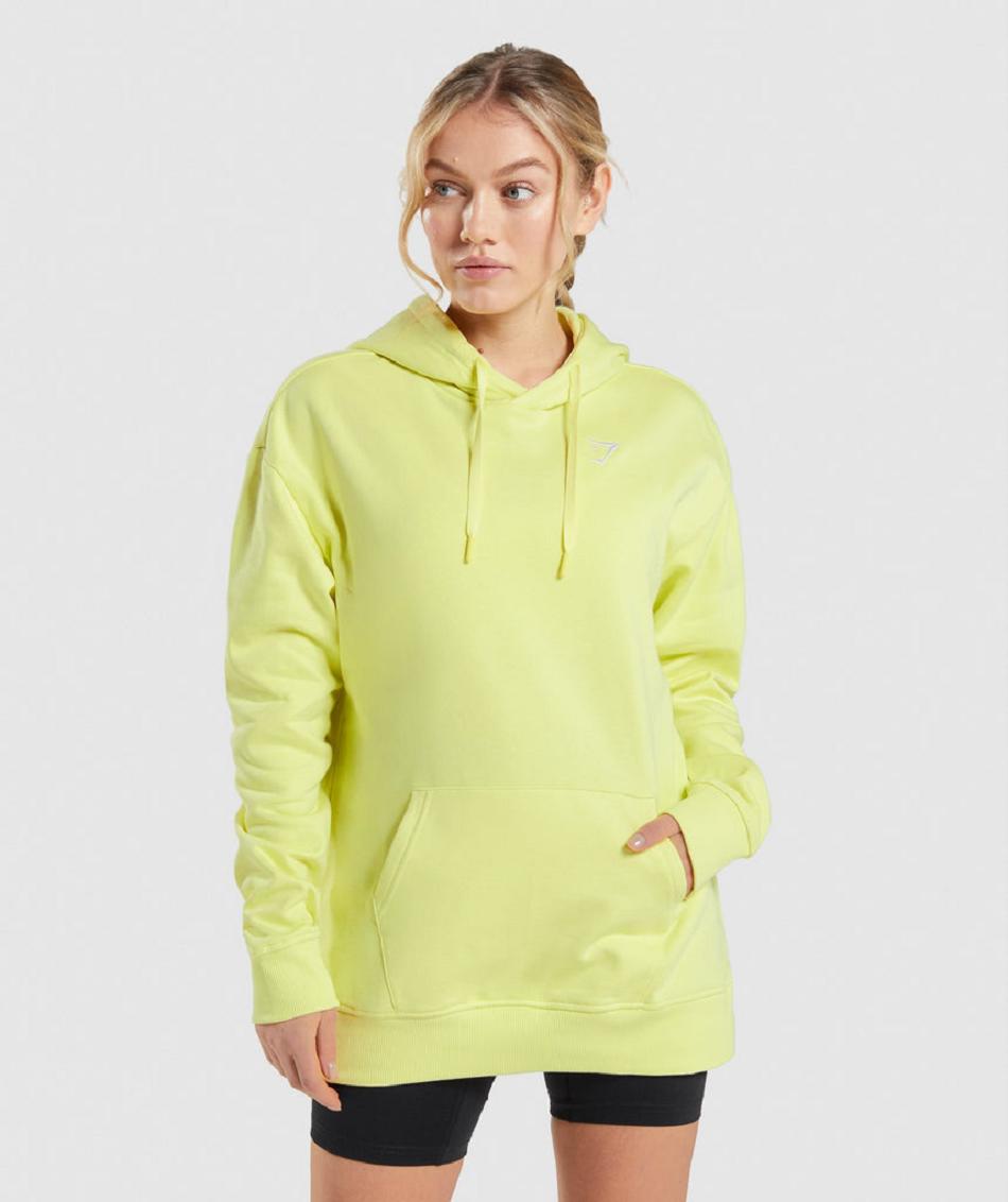 Sudadera Con Capucha Gymshark Entrenamiento Oversized Mujer Verdes | MX_4299CTV