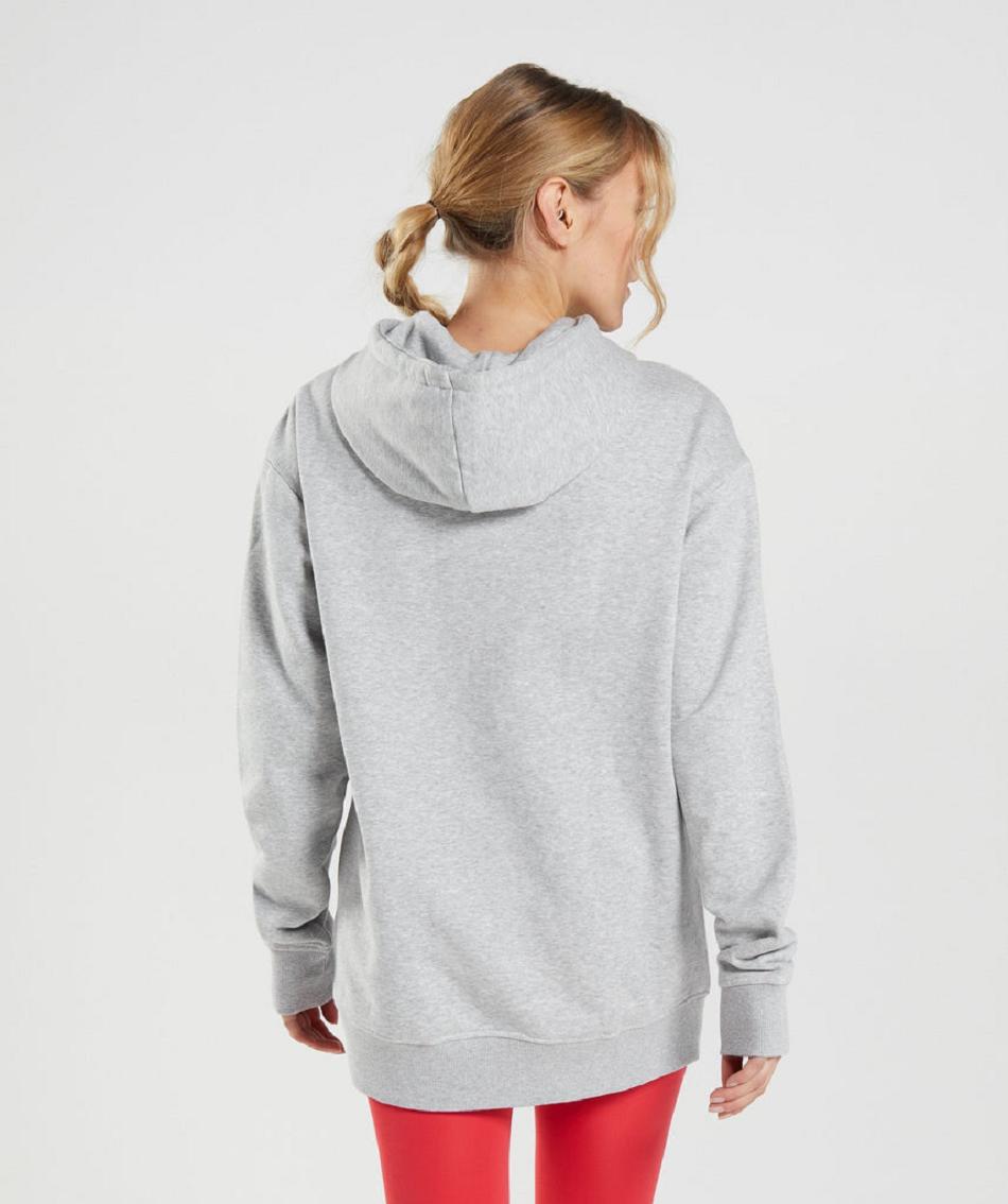 Sudadera Con Capucha Gymshark Entrenamiento Oversized Mujer Grises Claro | MX_4300VRW