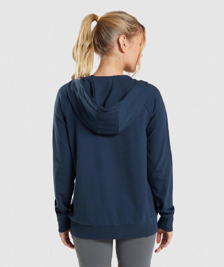 Sudadera Con Capucha Gymshark Entrenamiento Zip Mujer Azul Marino | MX_4301BEX