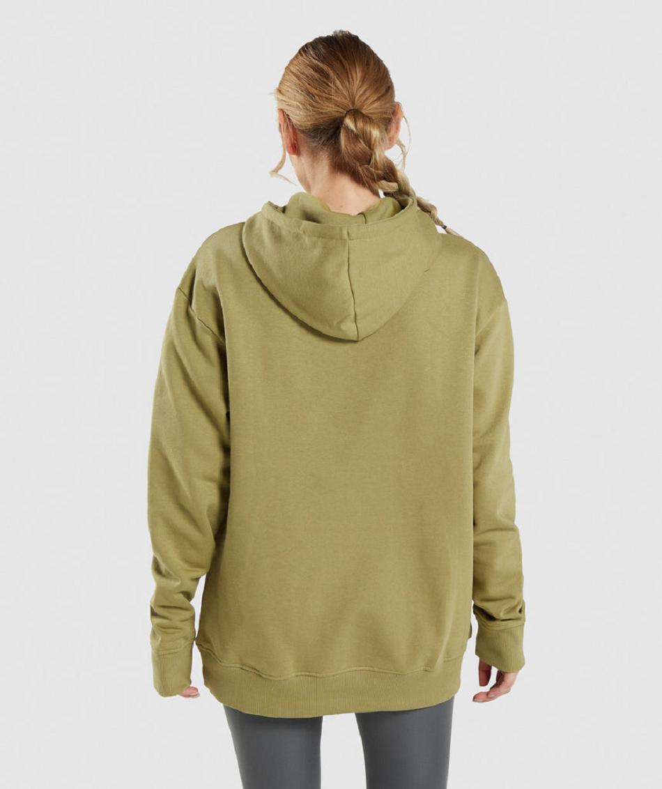 Sudadera Con Capucha Gymshark Entrenamiento Oversized Mujer Verdes | MX_4302NWY