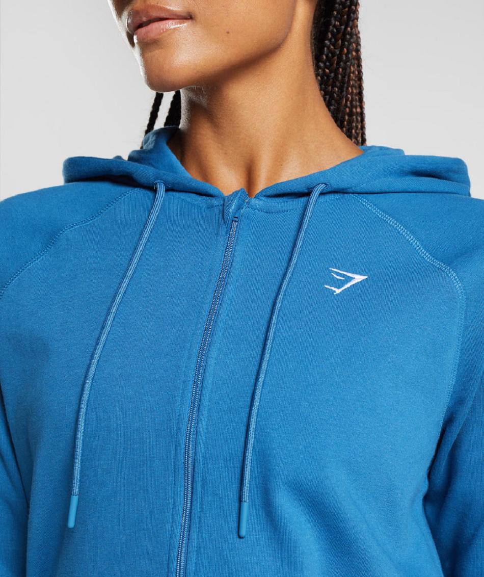 Sudadera Con Capucha Gymshark Entrenamiento Zip Mujer Azules | MX_4318HAP