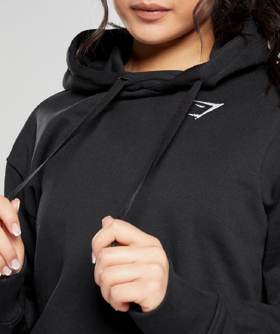 Sudadera Con Capucha Gymshark Entrenamiento Oversized Mujer Negros | MX_4327NWY