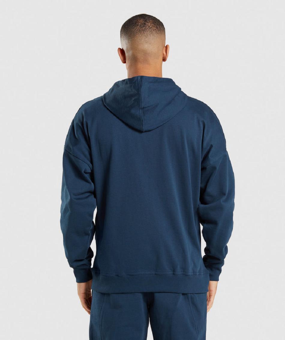 Sudadera Con Capucha Gymshark Essential Zip Up Hombre Azul Marino | MX_3488KOR