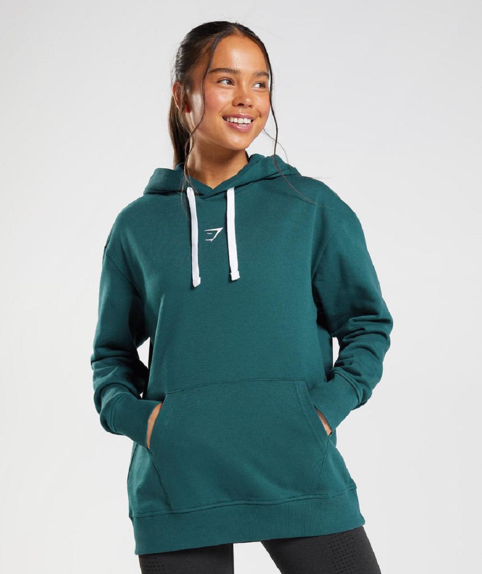 Sudadera Con Capucha Gymshark Fraction Mujer Turquesa | MX_4310GSO