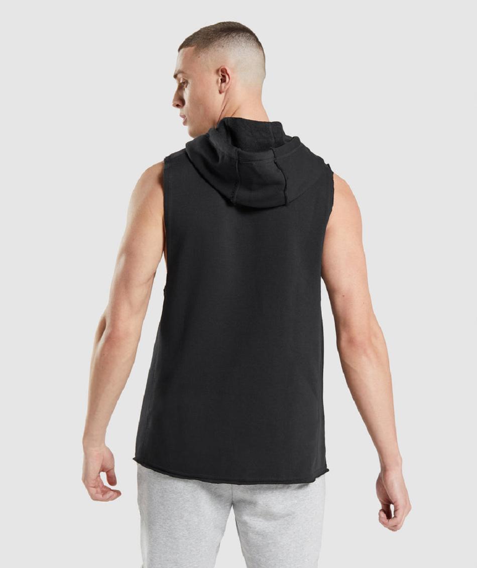 Sudadera Con Capucha Gymshark Legacy Drop Arm Hombre Negros | MX_3447EBC