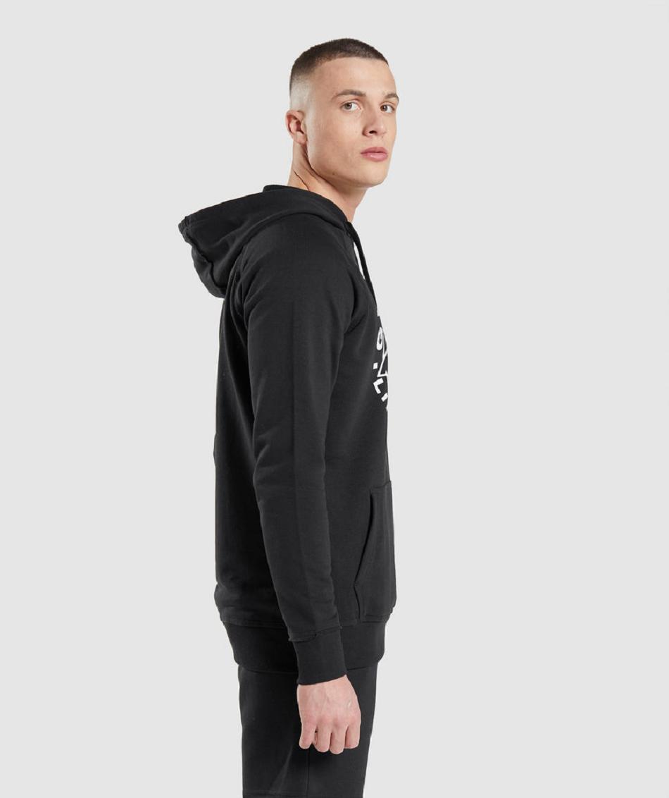 Sudadera Con Capucha Gymshark Legacy Hombre Negros | MX_3454PJJ