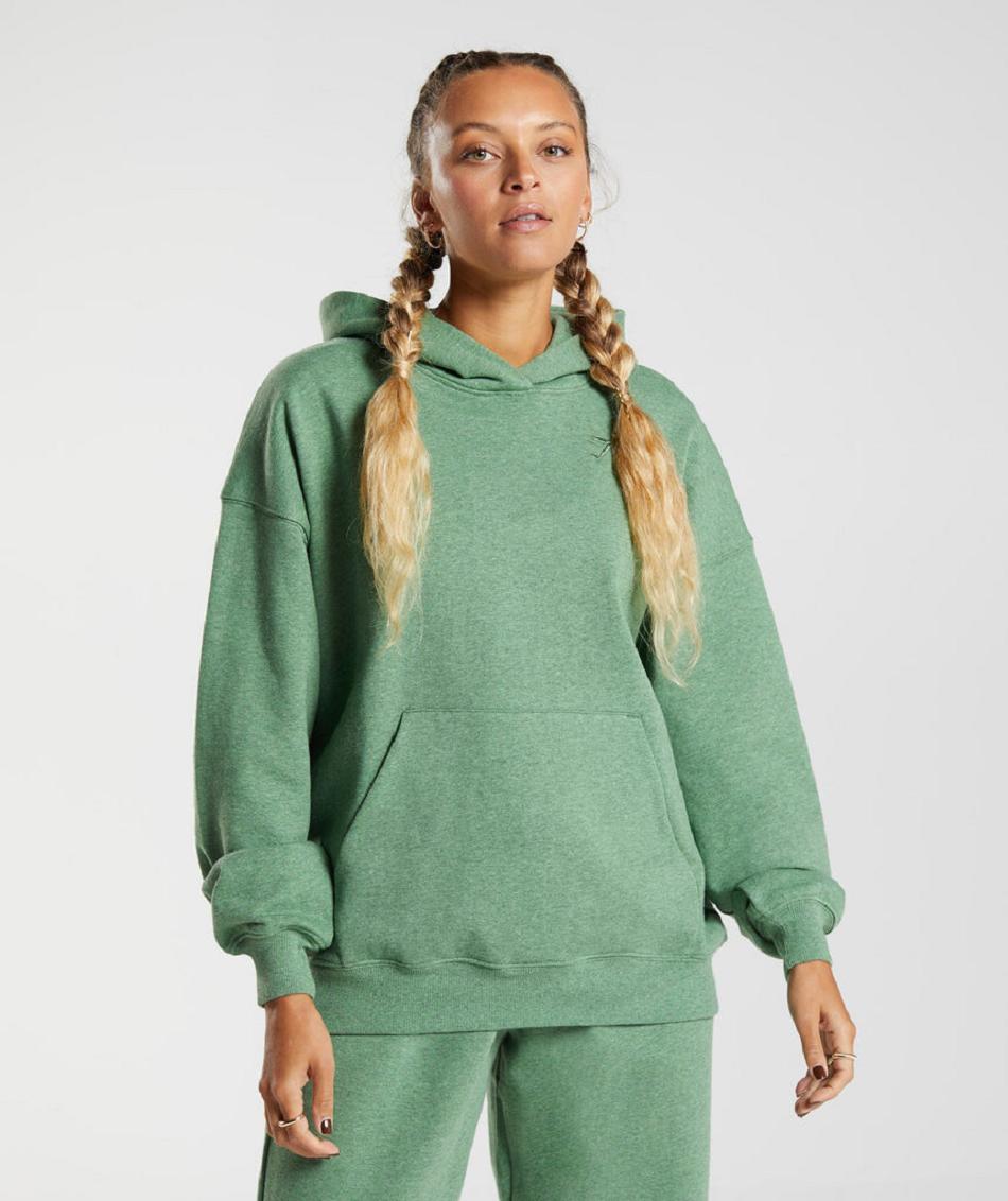 Sudadera Con Capucha Gymshark Rest Day Sweats Mujer Verdes | MX_4335UZG