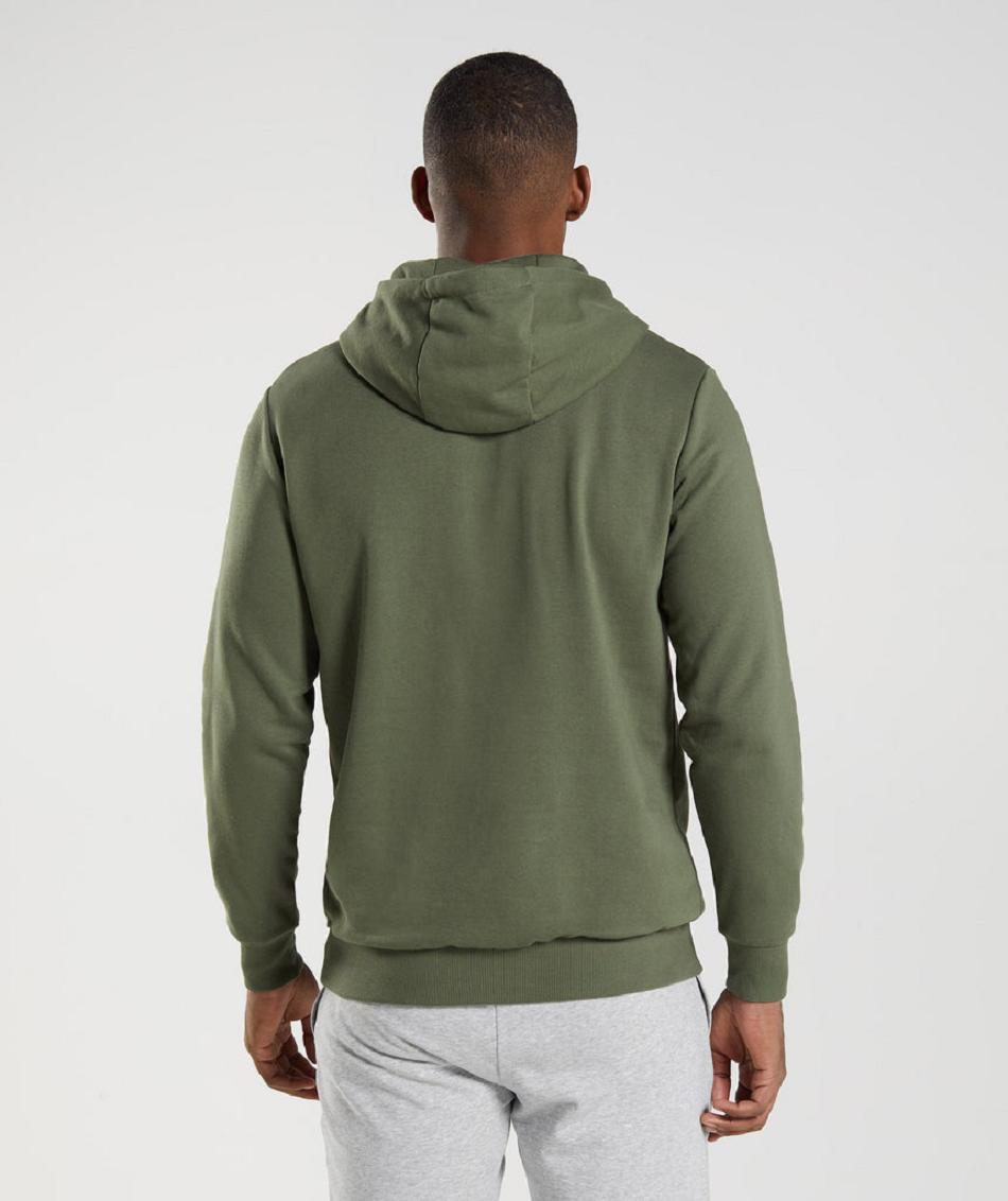 Sudadera Con Capucha Gymshark Sharkhead Infill Hombre Verde Oliva | MX_3480JPQ