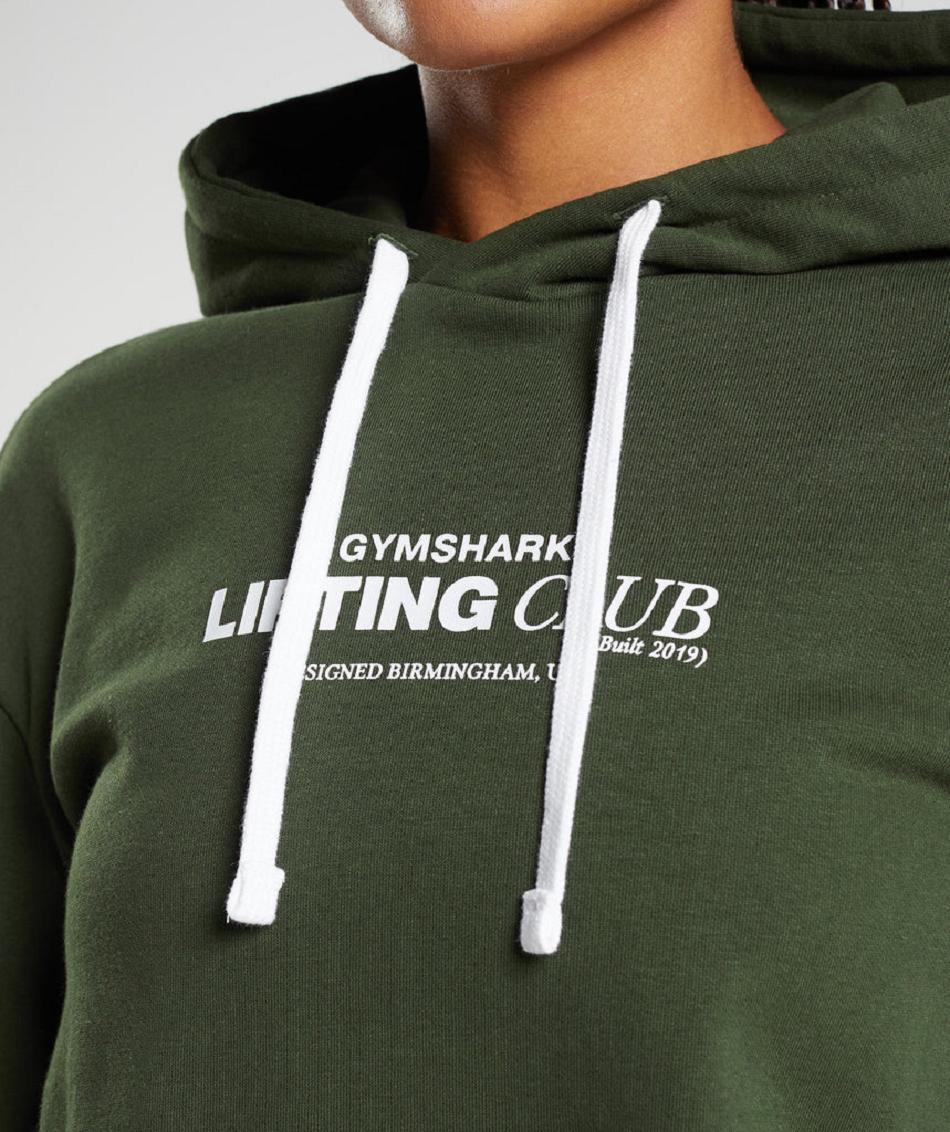 Sudadera Con Capucha Gymshark Social Club Oversized Mujer Verde Oliva | MX_4334YXF