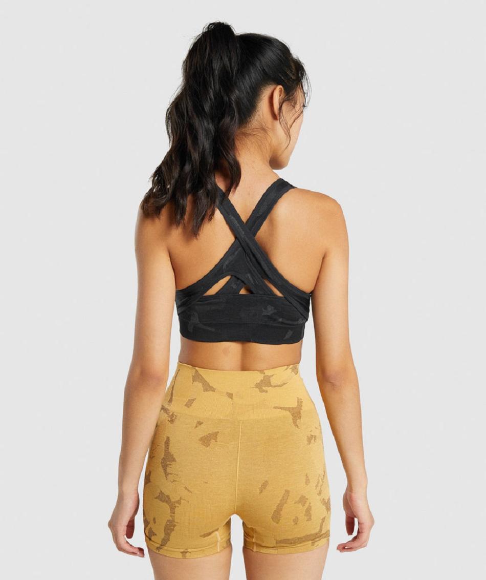 Sujetadores Deportivos Gymshark Adapt Camo Seamless Mujer Negros | MX_4103HAP