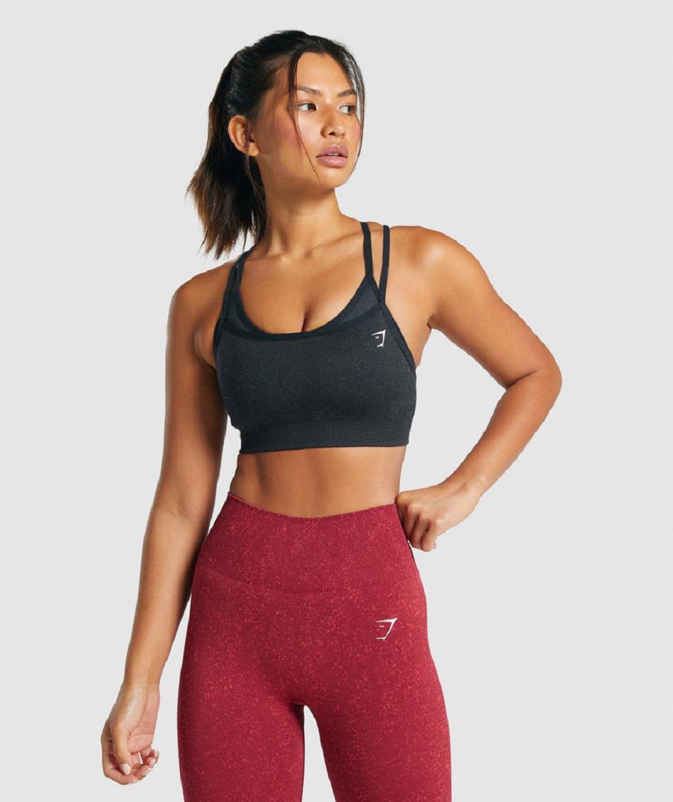 Sujetadores Deportivos Gymshark Adapt Fleck Seamless Mujer Negros | MX_4126YXF