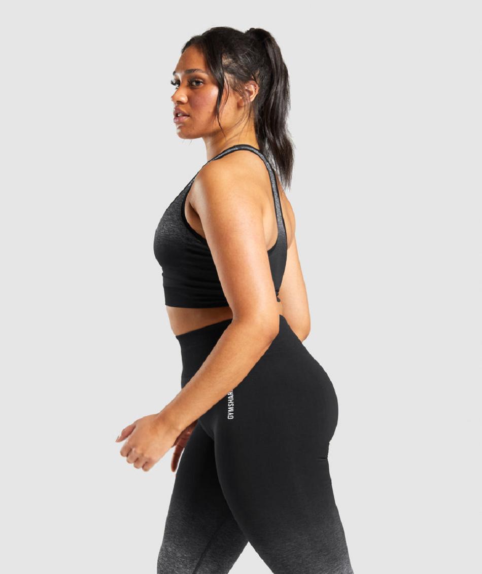 Sujetadores Deportivos Gymshark Adapt Ombre Seamless Mujer Negros Negros | MX_4056FDN