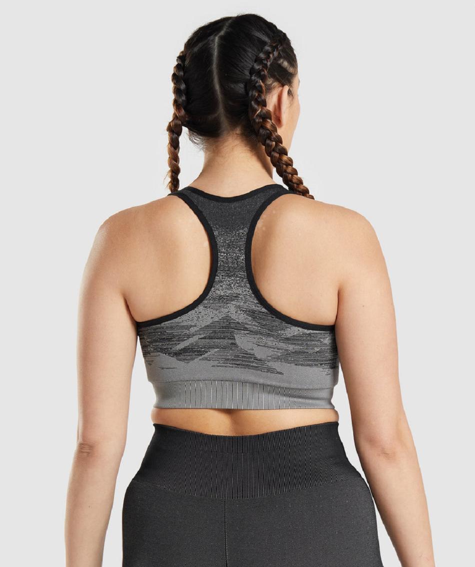 Sujetadores Deportivos Gymshark Adapt Ombre Seamless Mujer Negros | MX_4081SGL