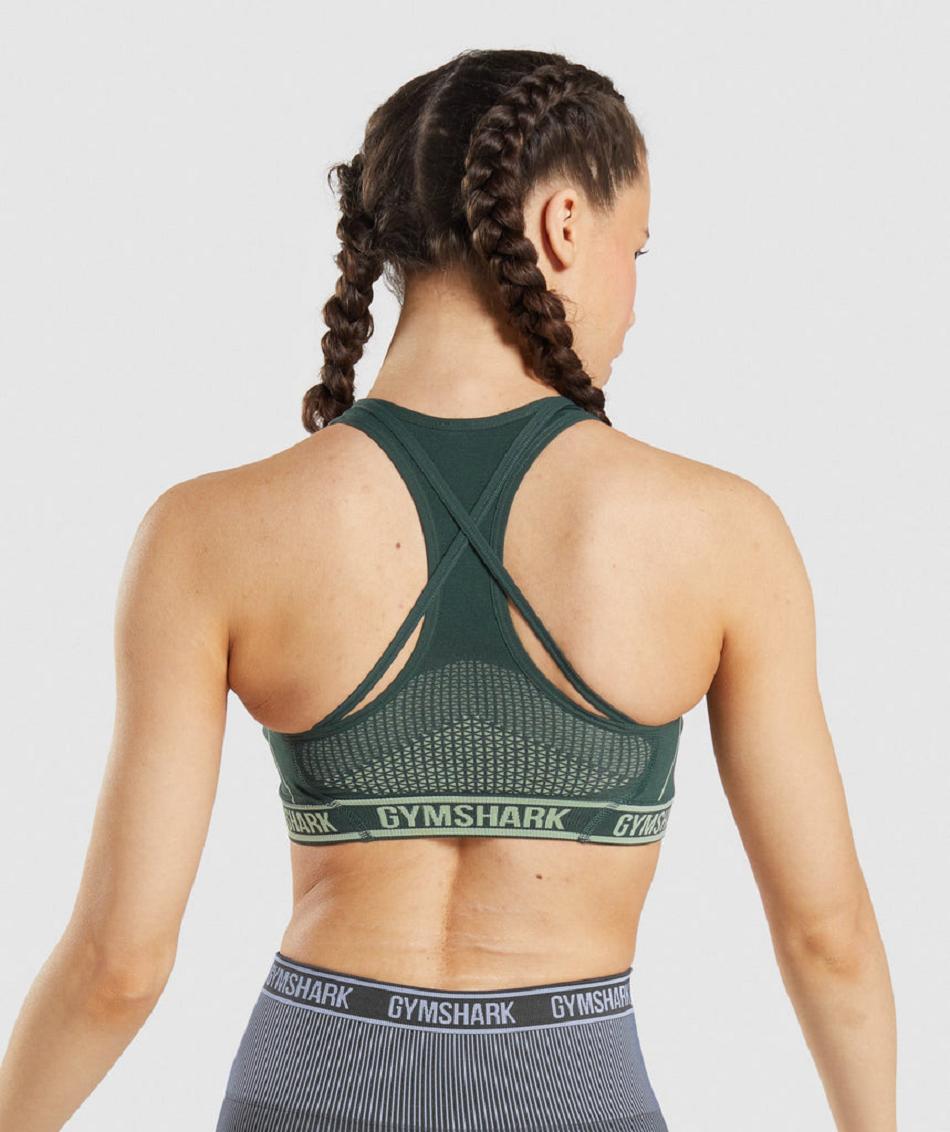 Sujetadores Deportivos Gymshark Apex Seamless Mujer Obsidian Verdes Verdes | MX_4059JPQ