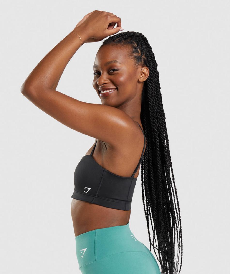 Sujetadores Deportivos Gymshark Bandeau Mujer Negros | MX_4165LIS