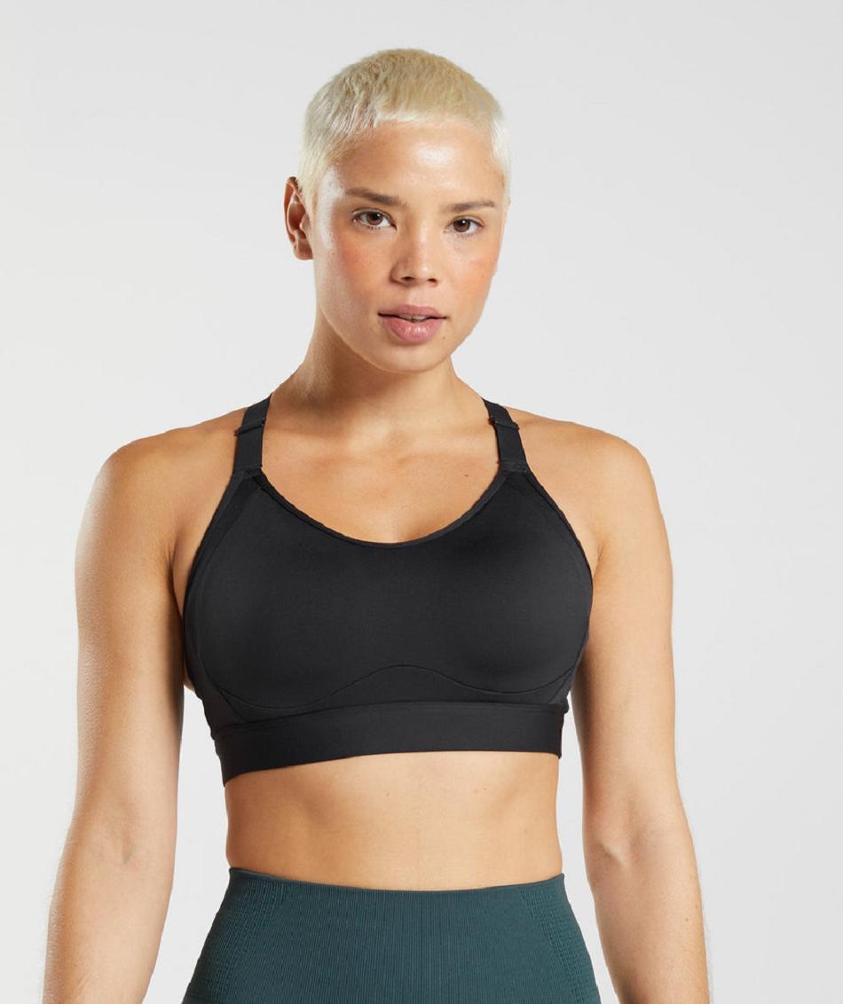 Sujetadores Deportivos Gymshark Cut Out Back High Support Mujer Negros | MX_4209AHK