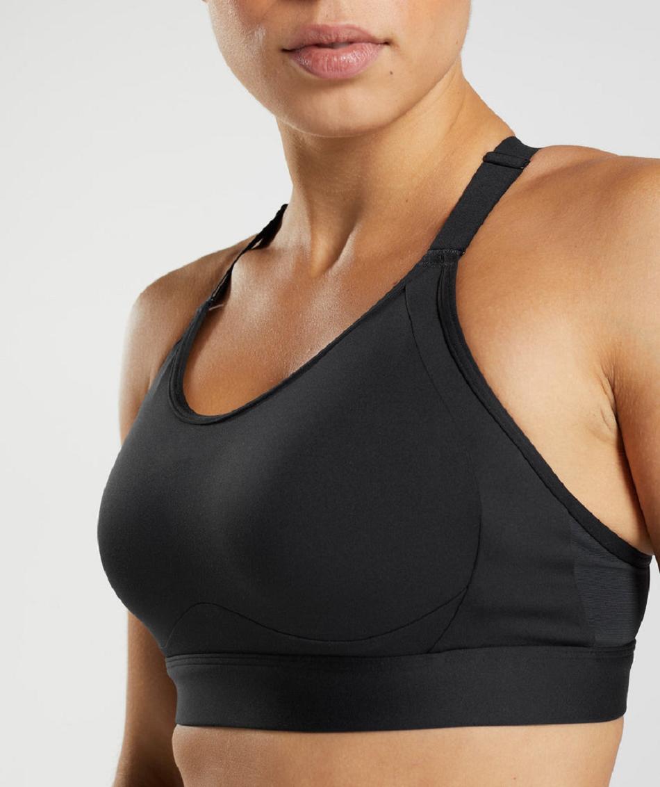 Sujetadores Deportivos Gymshark Cut Out Back High Support Mujer Negros | MX_4209AHK