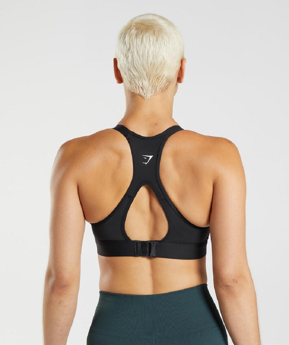 Sujetadores Deportivos Gymshark Cut Out Back High Support Mujer Negros | MX_4209AHK