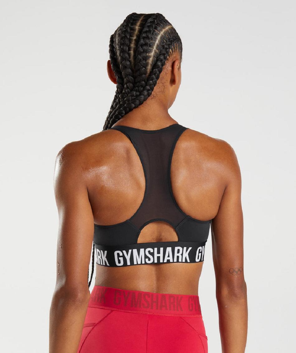 Sujetadores Deportivos Gymshark Entrenamiento Brandmark Mujer Negros | MX_4171NWY