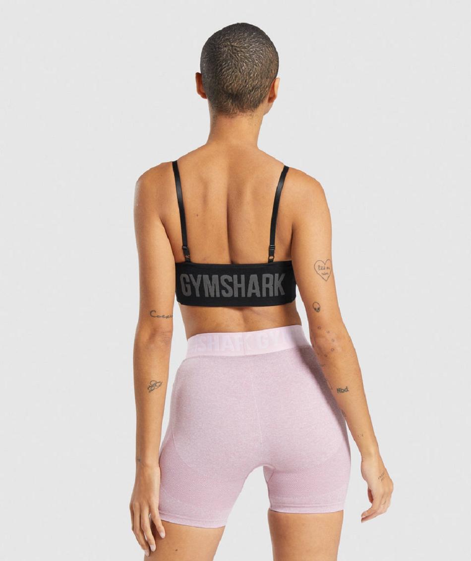 Sujetadores Deportivos Gymshark Flex Tiras Mujer Negros Grises | MX_4058HAP