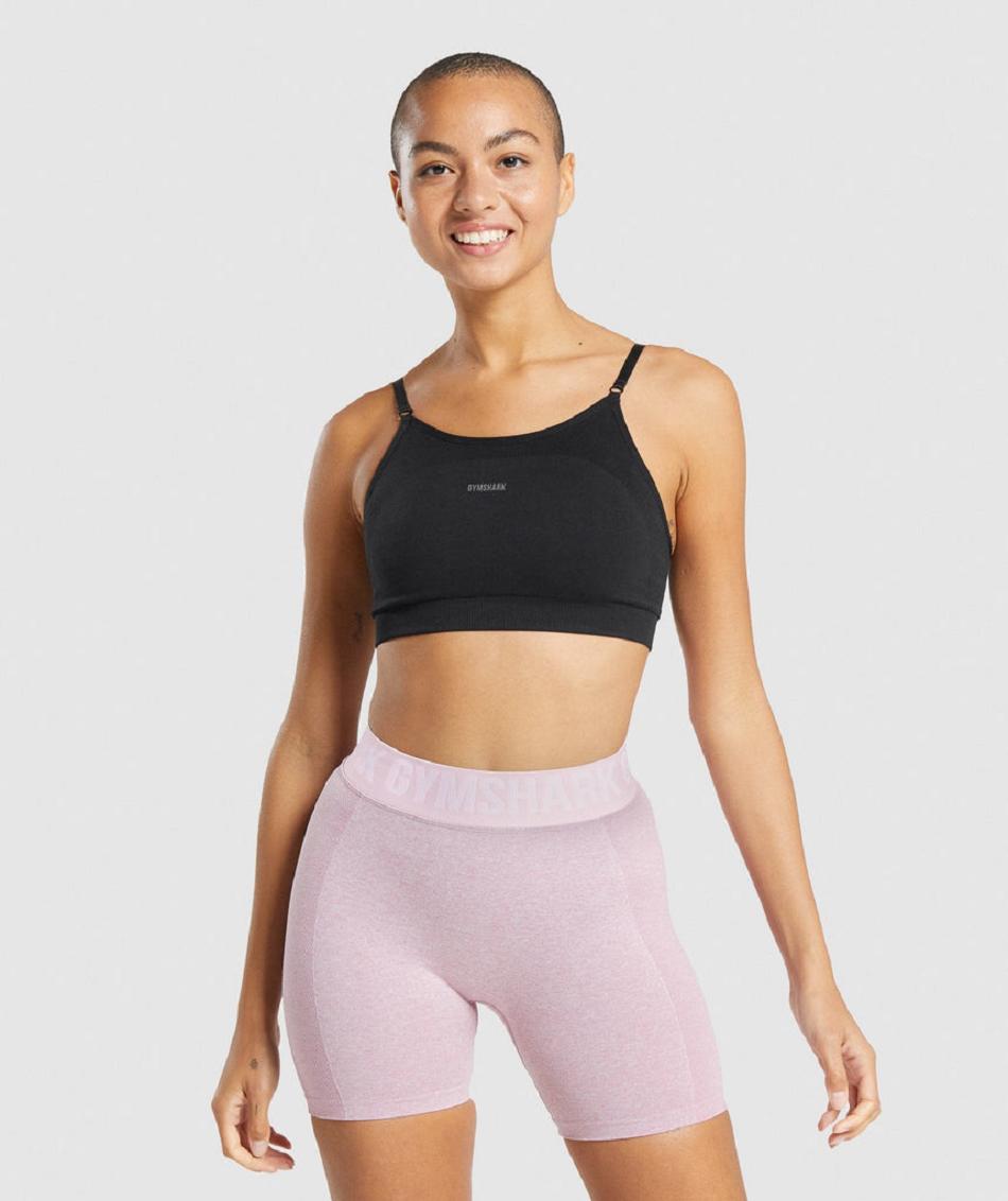 Sujetadores Deportivos Gymshark Flex Tiras Mujer Negros Grises | MX_4058HAP