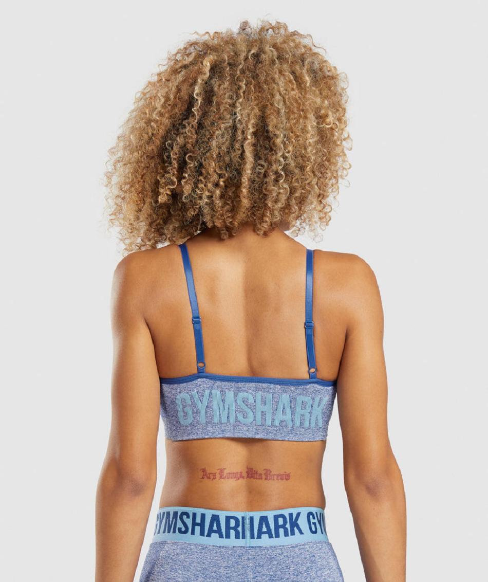 Sujetadores Deportivos Gymshark Flex Tiras Mujer Azules | MX_4108FDN