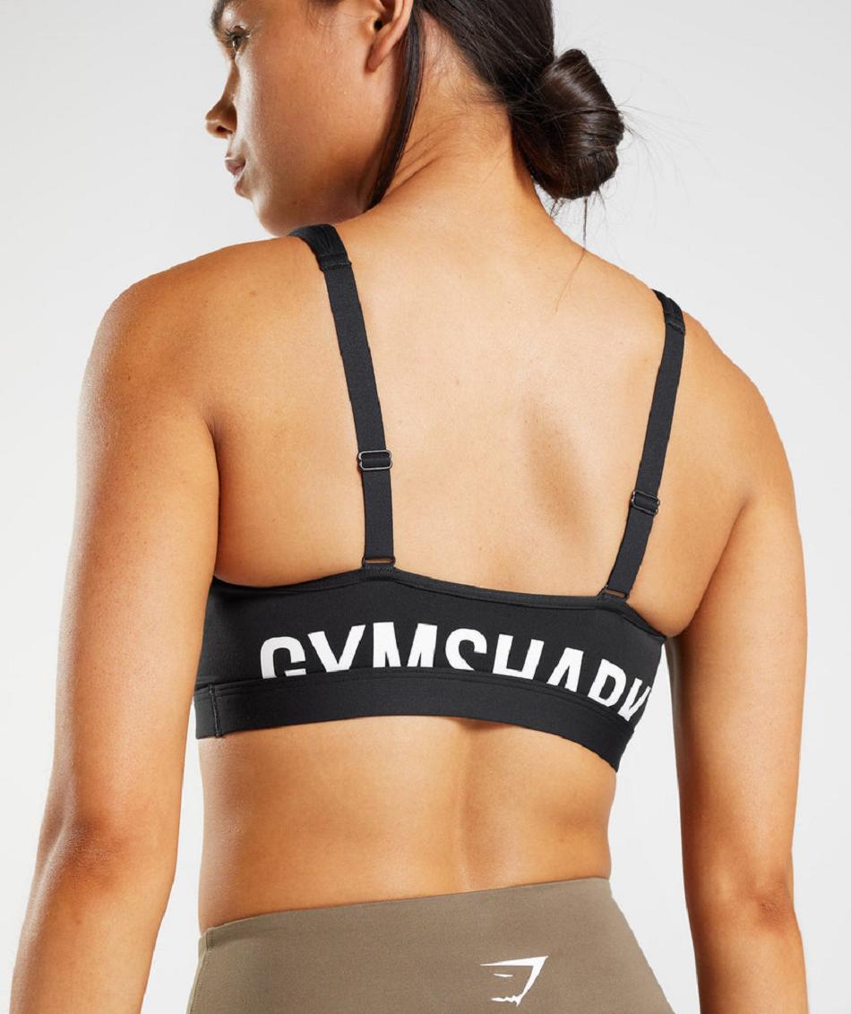 Sujetadores Deportivos Gymshark Fraction Mujer Negros Blancos | MX_4149WNB