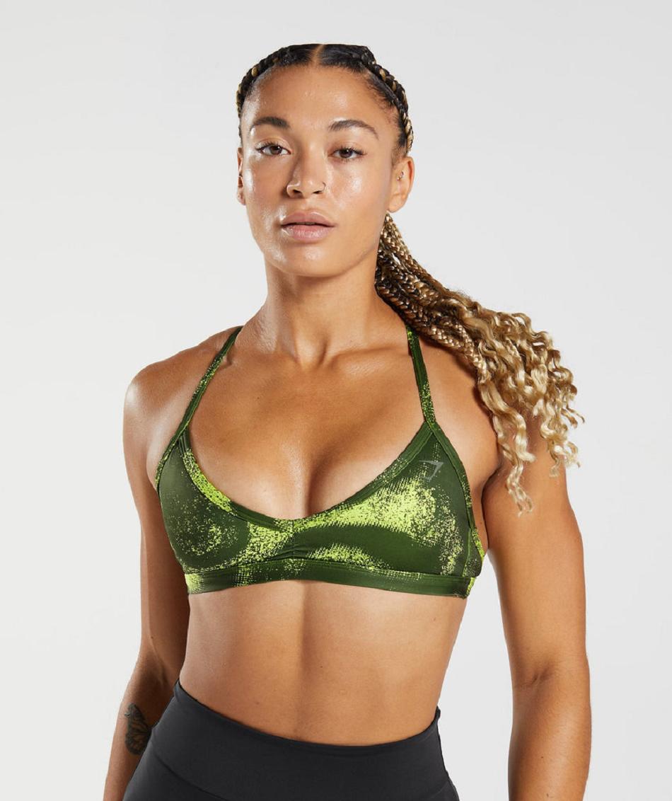 Sujetadores Deportivos Gymshark Gs Power Minimal Mujer Verde Oliva | MX_4195CTV