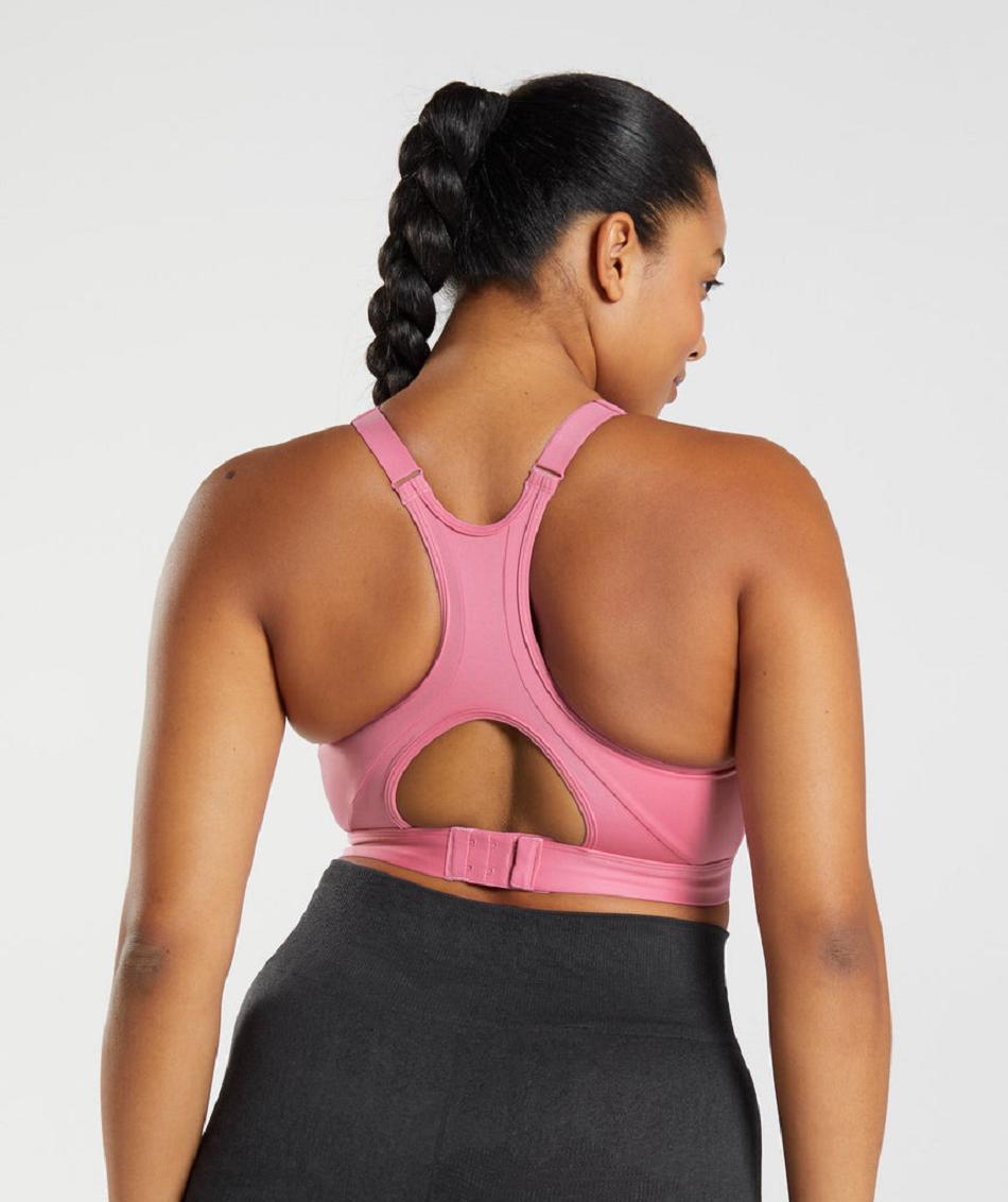 Sujetadores Deportivos Gymshark High Neck High Support Mujer Rosas | MX_4205FDN