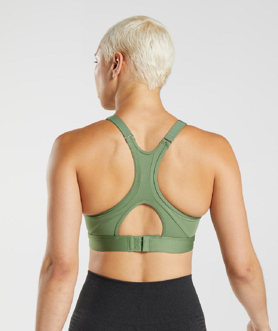 Sujetadores Deportivos Gymshark High Neck High Support Mujer Verdes | MX_4213GSO