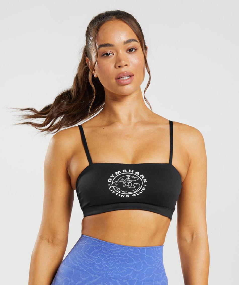 Sujetadores Deportivos Gymshark Legacy Bra Mujer Negros | MX_4154GSO