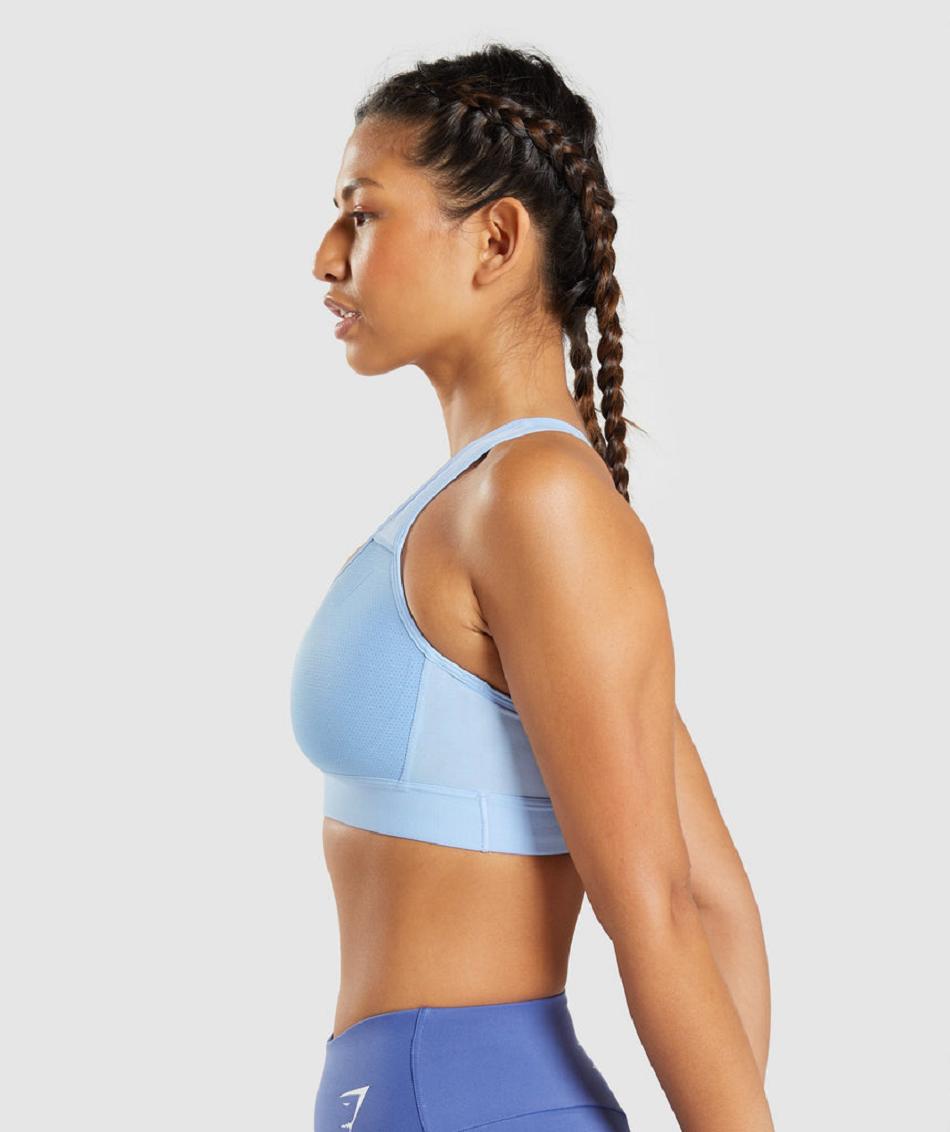 Sujetadores Deportivos Gymshark Ligeros High Support Mujer Azules | MX_4153FDN