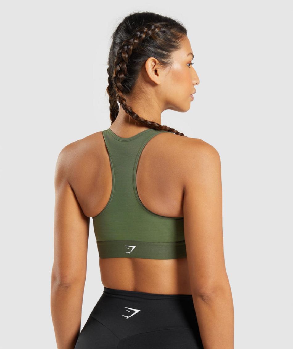 Sujetadores Deportivos Gymshark Ligeros High Support Mujer Verde Oliva | MX_4155HAP