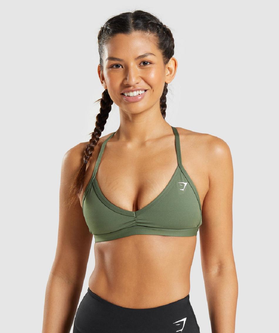 Sujetadores Deportivos Gymshark Minimal Mujer Verde Oliva | MX_4147MQZ