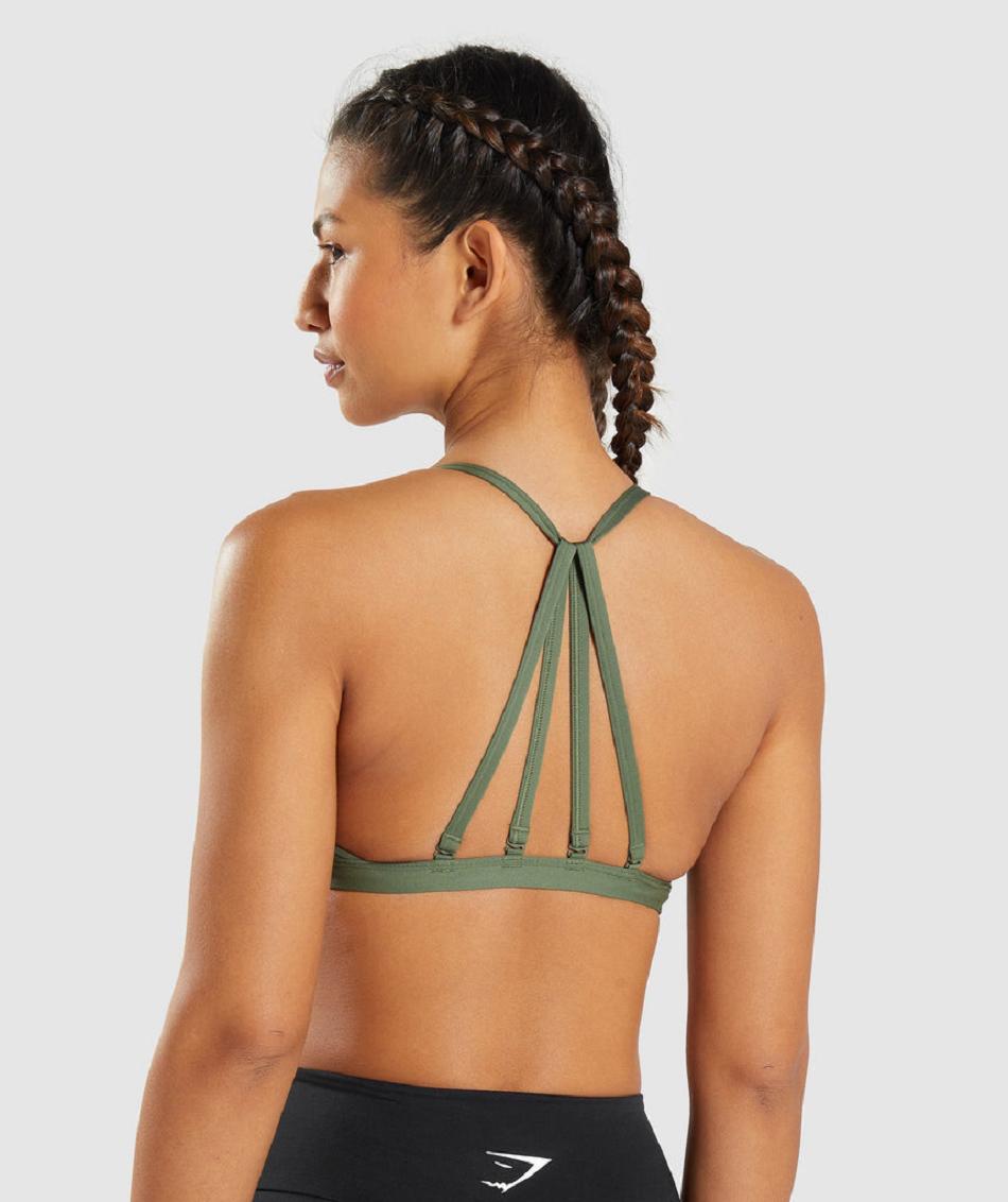 Sujetadores Deportivos Gymshark Minimal Mujer Verde Oliva | MX_4147MQZ